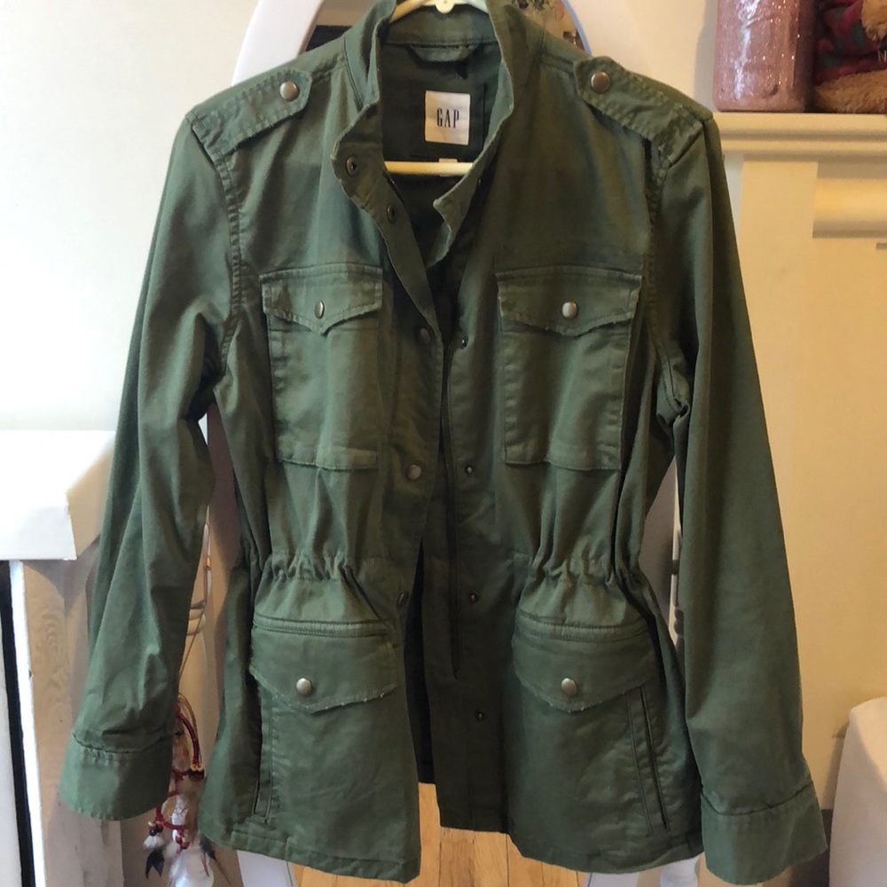 Gap Military/Utility Jacket with Adjustable Waist